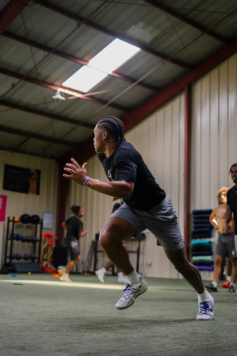 Indoor football training
