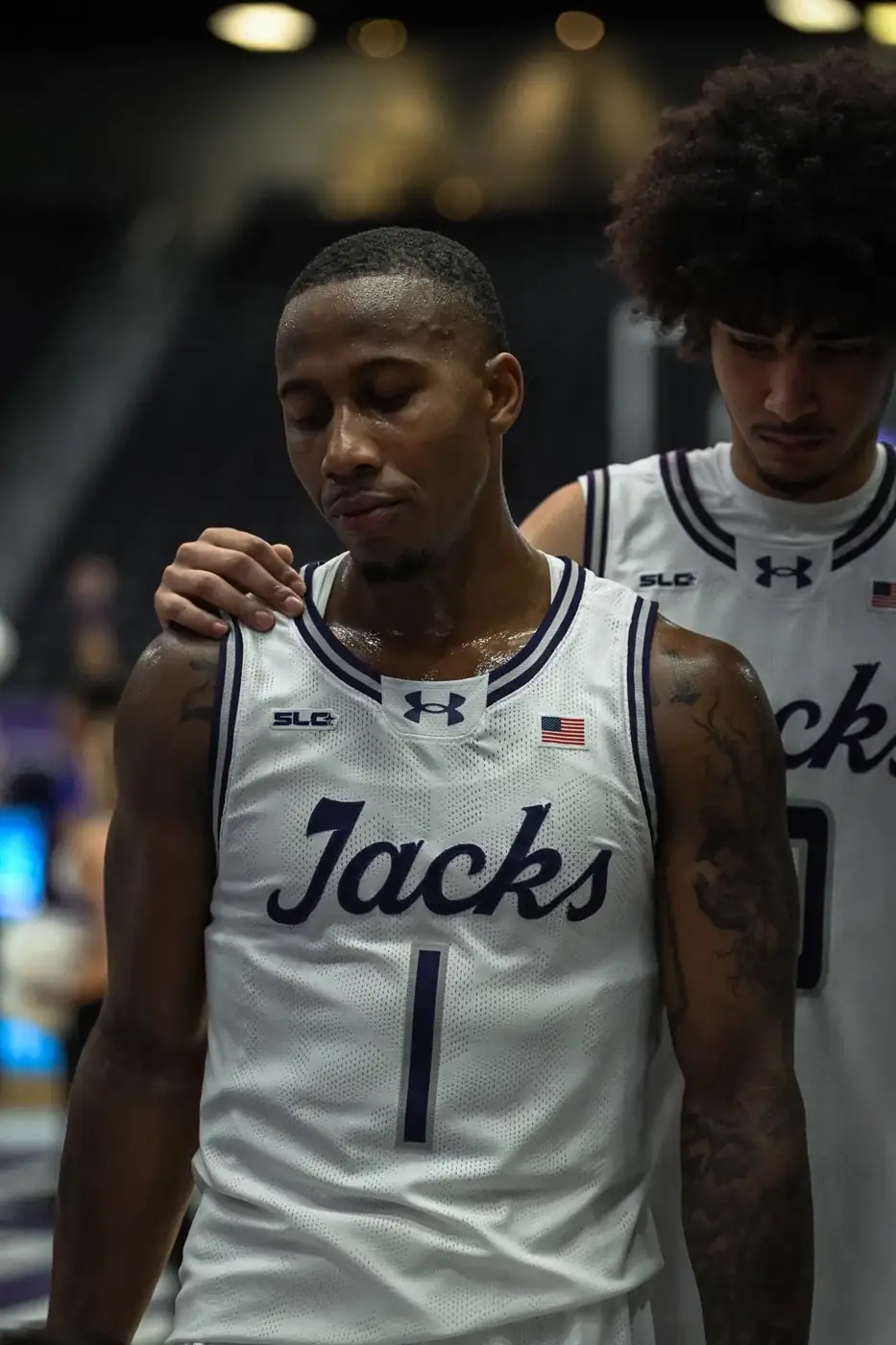 SFA basketball — between plays