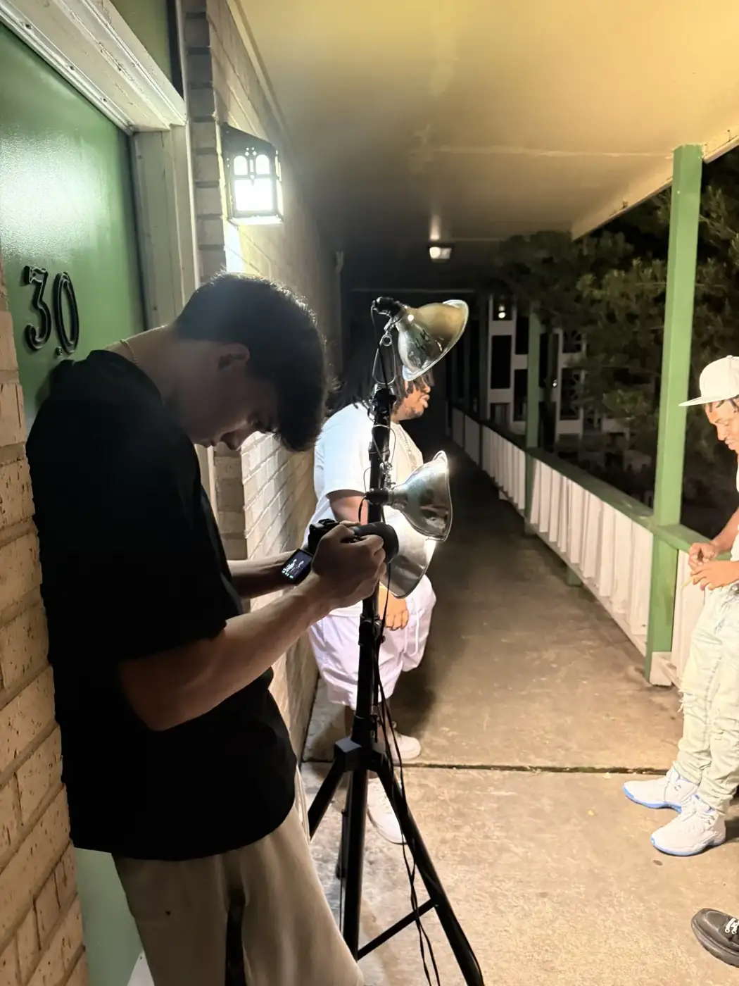 Setting up on location