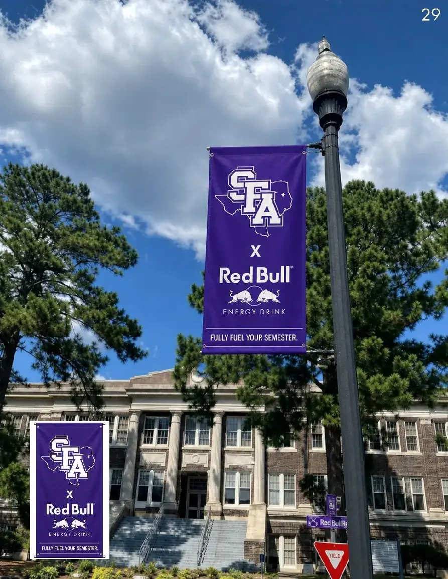 Fuel the Semester.: Campus banner mockup